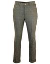 GIBSON LONDON Mod Donegal Flat Front Trousers (O)