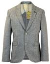 GIBSON LONDON Retro 60s Mod Silver Donegal Suit