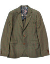 GIBSON LONDON Retro Linen Check Blazer & Waistcoat