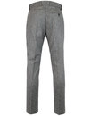 GIBSON LONDON Mod Grey Donegal Flat Front Trousers