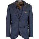 GIBSON LONDON Men's Mod Herringbone Suit in Blue