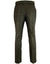 GIBSON LONDON Mod Herringbone Tweed Suit Trousers