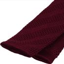 GIBSON LONDON Mod Square End Knitted Tie (Berry)