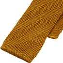 GIBSON LONDON Mod Square End Knitted Tie (Gold)