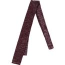 GIBSON LONDON Square End Knit Tie (Berry Melange)