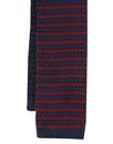 GIBSON LONDON Mod Stripe Square End Knit Tie (B/N)