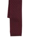 GIBSON LONDON 60s Mod Square End Knit Tie BURGUNDY