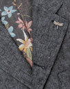 Grouse GIBSON LONDON Mod Denim Linen Blazer Jacket