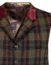 Tyburn GIBSON LONDON 60s Mod Multi Check Waistcoat