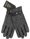 GIBSON LONDON Harris Tweed Herringbone Gloves GREY