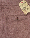 GIBSON LONDON 60s Mod Herringbone Donegal Trousers