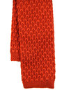 GIBSON LONDON Mod Knitted Square End Tie ORANGE