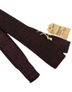 GIBSON LONDON 60s Mod Knitted Square End Tie BERRY