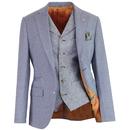 GIBSON LONDON Mod Check Suit & Linen Waistcoat