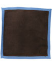 gibson london mod knit pocket square brown blue