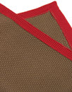 GIBSON LONDON Mod Knitted Pocket Square BROWN/RED