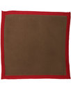 GIBSON LONDON Mod Knitted Pocket Square BROWN/RED
