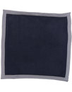 GIBSON LONDON Mod Knitted Pocket Square NAVY/GREY