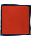 GIBSON LONDON 60s Mod Knitted Pocket Square ORANGE