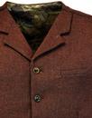 Tyburn GIBSON LONDON 60s Mod Rust Tweed Waistcoat
