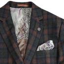 GIBSON LONDON Mod Tartan Check Suit Blazer SAGE