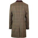 Winnie GIBSON LONDON Cord Collar Check Dress Coat