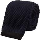 GIBSON LONDON 60s Mod Square End Knit Tie (Navy)