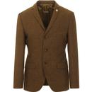 GIBSON LONDON 70s Mod Puppytooth Suit in Old Gold