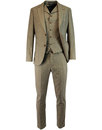 GIBSON LONDON Retro 60s Mod Sand Donegal Suit