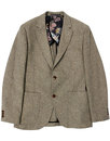 GIBSON LONDON Retro 60s Mod Sand Donegal Suit