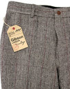 GIBSON LONDON 60s Mod POW Check Turn Up Trousers