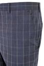 GIBSON LONDON Mod Slim Grid Check Suit Trousers
