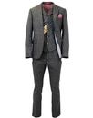 GIBSON LONDON Retro Mod Charcoal Donegal Suit