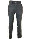 GIBSON LONDON Mod Donegal Flat Front Trousers (C)