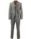 GIBSON LONDON Retro 60s Mod Taupe Donegal Suit