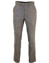 GIBSON LONDON Mod Donegal Flat Front Trousers (T)
