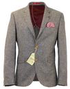 GIBSON LONDON RETRO MOD DONEGAL TWEED SUIT JACKET