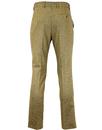 GIBSON LONDON Mod Donegal Flat Front Trousers GOLD
