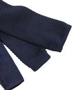 GIBSON LONDON Navy 60s Mod Knitted Square End Tie