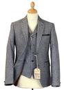 GIBSON LONDON Retro Mod Grey Donegal Suit Jacket