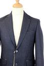 GIBSON LONDON Retro Mod Navy Donegal Suit Jacket