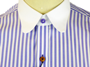 Stripe Penny Collar GIBSON LONDON 60s Mod Shirt P
