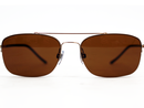 GIORGIO ARMANI Retro Aviator Sunglasses in Brown