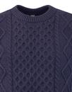 Aran GLOVERALL Made in England Cable Knit Jumper N