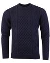 Aran GLOVERALL Made in England Cable Knit Jumper N