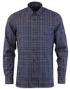 GLOVERALL 60s Mod Button Down Brushed Check Shirt
