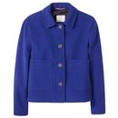 Daisy GLOVERALL Womens Retro Cropped Wool Jacket blue
