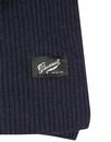 GLOVERALL Retro Ribbed Knit Fishermans Scarf NAVY