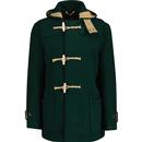 gloverall mens monty mid length hooded duffle coat pine green