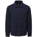 Gloverall Oliver Navy Check Utility Jacket Made in England MS5418